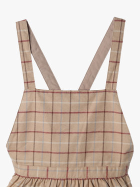 ENFANT ガールズ 【Outlet】キッズ チェック コットン フレア ワンピース ベージュ