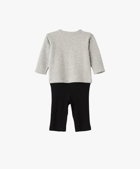 ENFANT ベビー ベビー "b." ロゴ コットン フルレングス オールインワン グレー