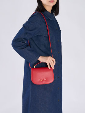 VOYAGE ウィメンズ バッグ＆ウォレット 【by R 限定品】agnes b. レザー 2way ショルダーバッグ "City" ZAS02-01 レッド