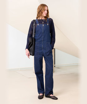 FEMME ウィメンズ デニム サロペット "Jardi" ネイビー