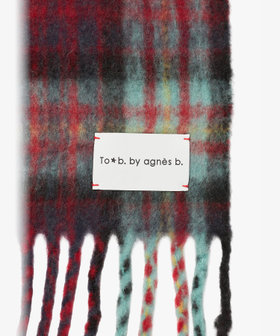 To b. by agnès b. チェック マフラー グリーン系その他