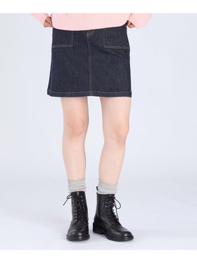 To b. by agnès b. デニム ミニスカート ネイビー