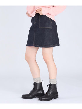 To b. by agnès b. デニム ミニスカート ネイビー
