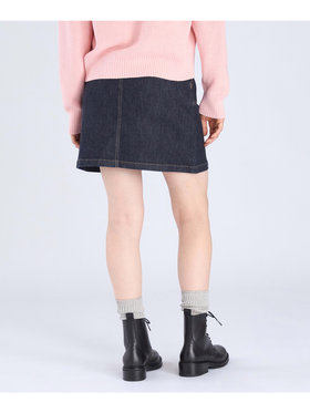 To b. by agnès b. デニム ミニスカート ネイビー