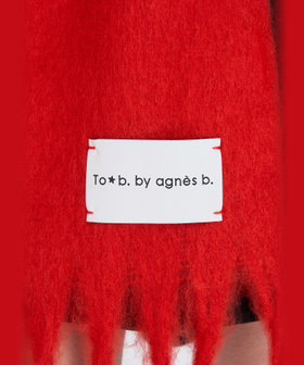 To b. by agnès b. カラー マフラー レッド系その他