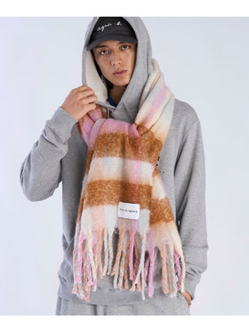 To b. by agnès b. 【Outlet】チェックワイドマフラー ブラウン
