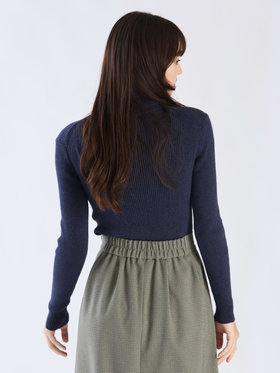 To b. by agnès b. タートルネック ニット プルオーバー ネイビー