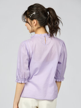 To b. by agnès b. 【Outlet】スカラップドレースブラウス パープル系その他