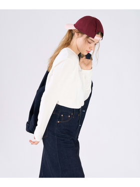 To b. by agnès b. エンブロゴロングTシャツ ホワイト