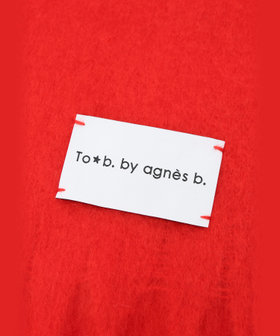 To b. by agnès b. カラー マフラー レッド系その他