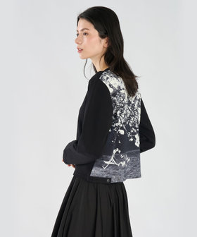 FEMME ウィメンズ 【by R 限定品】agnes b. フォトプリント 長袖 カーディガン "Asuka" マルチ