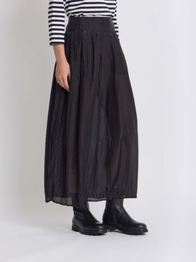 FEMME ウィメンズ シルク ロング フレアスカート ”Grand Hotel” ブラック