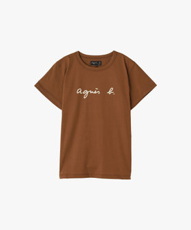 FEMME ウィメンズ ロゴプリント コットン 半袖Tシャツ "Brando" ブラウン系その他