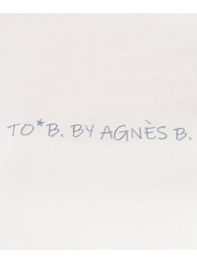 To b. by agnès b. エンブロゴロングTシャツ ホワイト