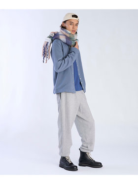 To b. by agnès b. 【Outlet】チェックワイドマフラー グリーン