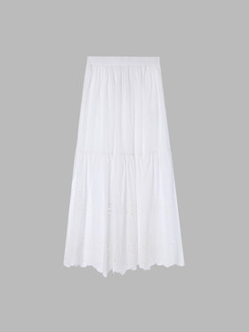 To b. by agnès b. 【Outlet】シフリーレーススカート ホワイト