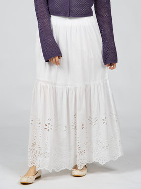 To b. by agnès b. 【Outlet】シフリーレーススカート ホワイト