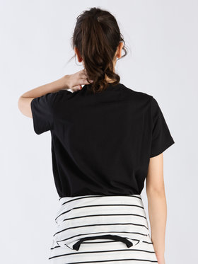 To b. by agnès b. 【Outlet】プリント オーガニックコットン 半袖 Tシャツ "Bravo!" ブラック