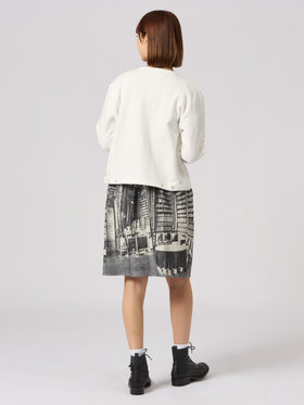 FEMME ウィメンズ WEB限定 ロゴ コットン 長袖 カーディガンプレッション ホワイト