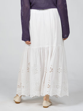 To b. by agnès b. 【Outlet】シフリーレーススカート ホワイト