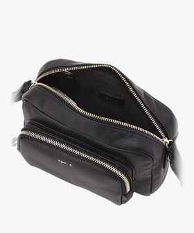 VOYAGE ウィメンズ バッグ＆ウォレット レザー ミディアム ショルダーバッグ "Angele" ABS04-02 ブラック