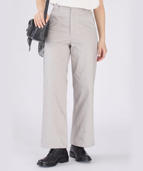 To b. by agnès b. コットン デニム ストレート ワイドパンツ ライトグレー