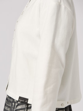 FEMME ウィメンズ WEB限定 ロゴ コットン 長袖 カーディガンプレッション ホワイト