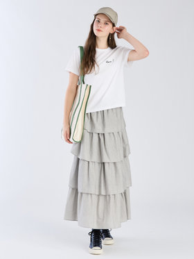 To b. by agnès b. 【Outlet】プリント オーガニックコットン 半袖 Tシャツ "Bravo!" ホワイト