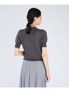 FEMME ウィメンズ モヘヤ 半袖 プルオーバー ”Kid” グレー