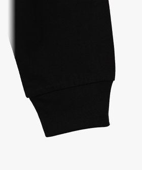 HOMME メンズ メンズ アイコニック プリント コットン 長袖 Tシャツ "Lezard" ブラック