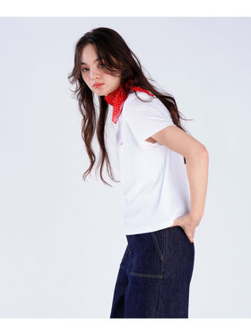 To b. by agnès b. 【Outlet】プリント オーガニックコットン 半袖 Tシャツ "Bravo!" ホワイト系その他