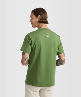 HOMME メンズ メンズ プリント オーガニックコットン 半袖 アーティスト Tシャツ "Alexis Cladiere" グリーン系その他