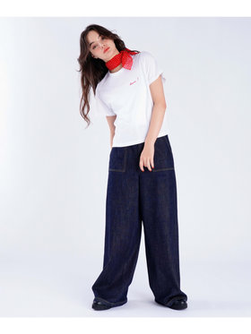 To b. by agnès b. 【Outlet】プリント オーガニックコットン 半袖 Tシャツ "Bravo!" ホワイト系その他