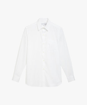 HOMME メンズ メンズ コットン 長袖 シャツ "Planette" ホワイト
