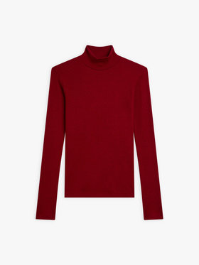 FEMME ウィメンズ 【Outlet】ハイネック 長袖 Tシャツ "Vian" ボルドー