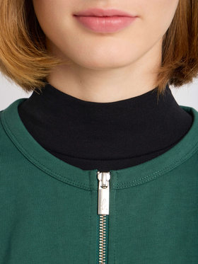 FEMME ウィメンズ コットン 長袖 カーディガン ”Zip” グリーン系その他