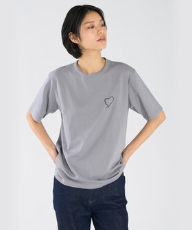 FEMME ウィメンズ アイコニック プリント コットン 半袖 Tシャツ "Sarajevo heart" グレー系その他