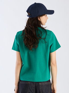 To b. by agnès b. 【Outlet】プリント オーガニックコットン 半袖 Tシャツ "Bravo!" グリーン