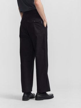 HOMME メンズ メンズ コットン ギャバジン ストレート パンツ ”Antton” ブラック