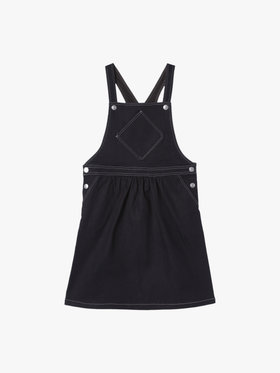 ENFANT ガールズ キッズ デニムサロペットワンピース ネイビー