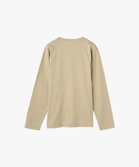 HOMME メンズ メンズ ロゴ プリント 長袖 Tシャツ "New Coulos" ブラウン