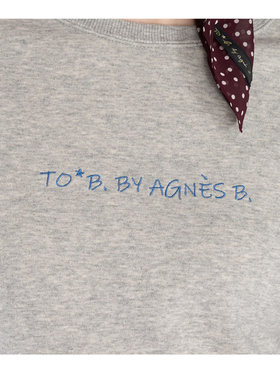 To b. by agnès b. エンブロゴロングTシャツ グレー