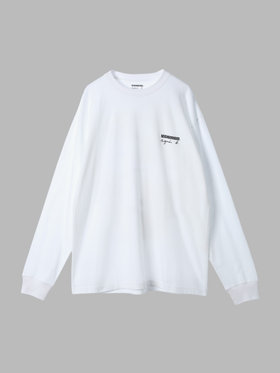 HOMME メンズ agnes b. x NH クルーネック 長袖 Tシャツ ホワイト