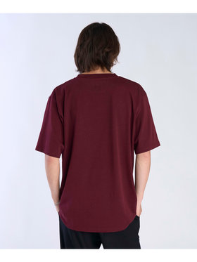 HOMME メンズ 【Outlet】メンズ ロゴ 刺繍 コットン 半袖 Tシャツ "Christof" ボルドー