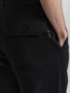 HOMME メンズ メンズ コットン ギャバジン ストレート パンツ ”Antton” ブラック