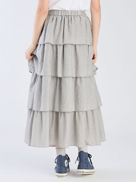To b. by agnès b. 【Outlet】フォーフレアティアードスカート ブラック