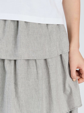 To b. by agnès b. 【Outlet】フォーフレアティアードスカート ブラック