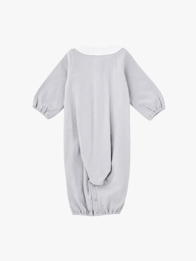 ENFANT ベビー ベビー トロンプルイユ コットン 長袖 2wayオール グレー
