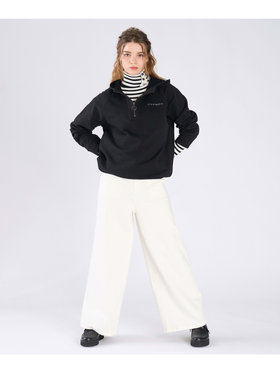 To b. by agnès b. コットン ハーフジップ スウェットフーディー ブラック