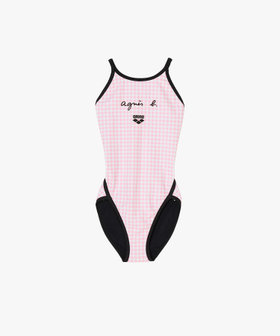 FEMME ウィメンズ agnes b. x arena タフスーツ トレーニングワンピース 水着 ピンク系その他